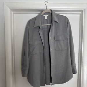 H&M Men's Gray Shirt Jacket